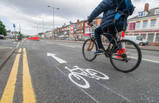 Temporary cycle lane