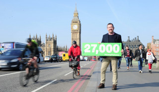 Chris Boardman, British Cycling Policy Adviser, outside Parliament