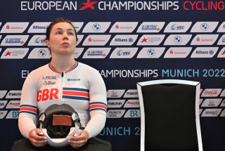 Sophie Capewell at the 2022 European Championships in Munich