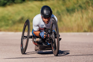 Matthew Faucher at the 2022 UCI Para-cycling Road World Championships in Canada