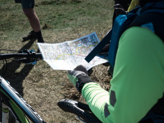 Mountain bikers in the Peak District