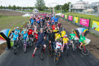 Ed Clancy opens the new Doncaster Cycle Circuit