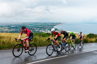 Ed Clancy ridind at the 2019 Manx International