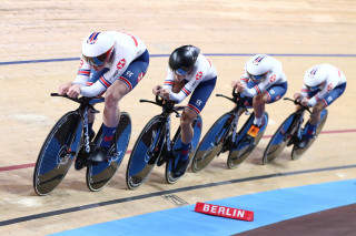 The women's team pursuit line-up qualified second fastest on day one of the UCI Track Cycling World Championships in Berlin