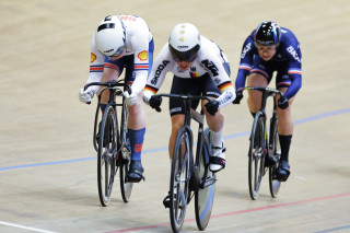 Emma Finucane wins keirin silver at the 2023 European track championships in Grenchen