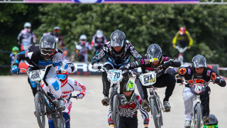 British Cycling BMX Series action in Derby