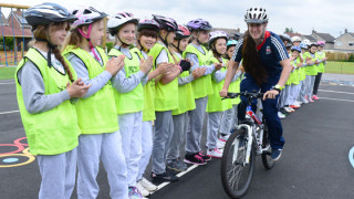 Local primary school enjoy visit from Great Britain Cycling Team