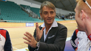 Manchester City manager Roberto Mancini visits British Cycling