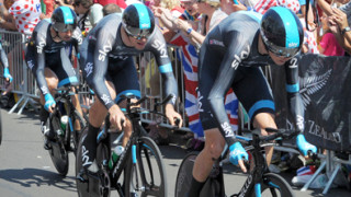 Heroic Thomas helps Team Sky to third in Tour Team Time Trial
