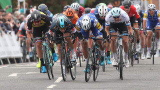 Tour of Britain: Gaviria wins stage four as Viviani reclaims green jersey