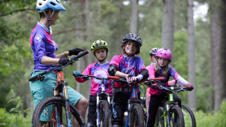 50 girls on mountain bikes for Go Girl weekend