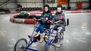 All Smiles at Adaptive Cycling session in Caernarfon, North Wales
