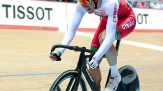 Team Wales at the Tissot UCI Track Cycling World Cup in Milton, Canada