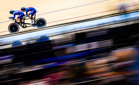 Great Britain Cycling Team's Steve Bate and Adam Duggleby