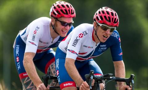 Great Britain Cycling Team's Steve Bate and Adam Duggleby