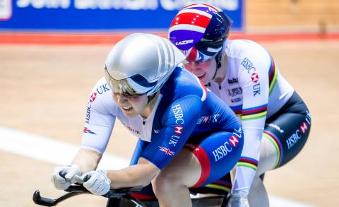 Great Britain Cycling Team's Helen Scott, piloting Sophie Thornhill