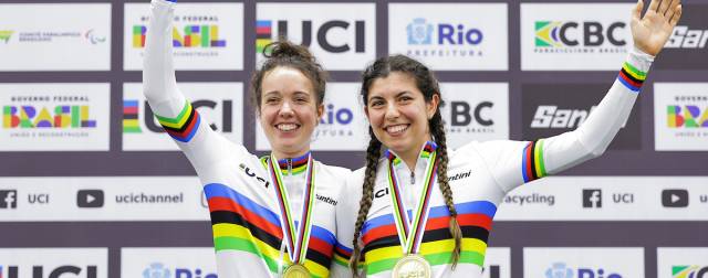 Tandemonium for Great Britain on day two of the 2024 UCI Para-cycling Track World Championships